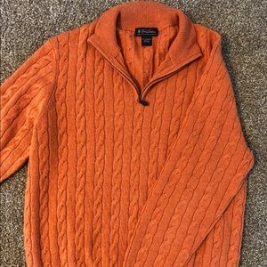 Brooks Brothers 1/4 Zip Italian Lambswool Large